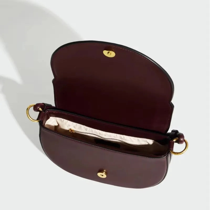 Contrasting Topstitching Crossbody Bags For Women | Fashion Famous Brands Designer Shoulder Bag | Trend Exquisite Flap Handbag Luxegan