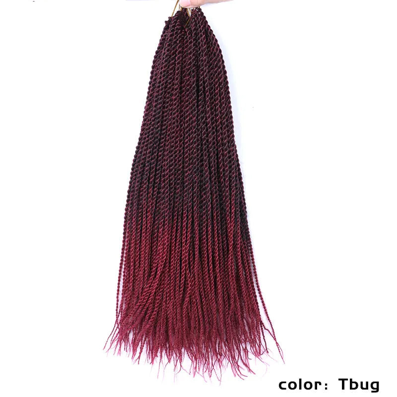 Full Star Senegalese Twist Crochet Braids | 30 Strands/Pack | Ombre Colors Luxegan