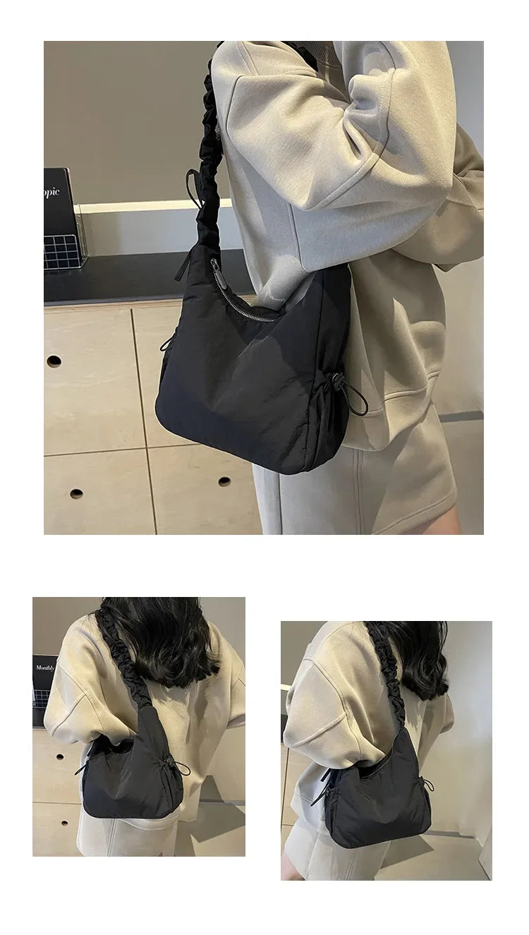High-quality Nylon Women's Shoulder Bag Work Style Casual Crossbody Bag | New Trend Fashion Y2K Handbags Travel Shopping Luxegan