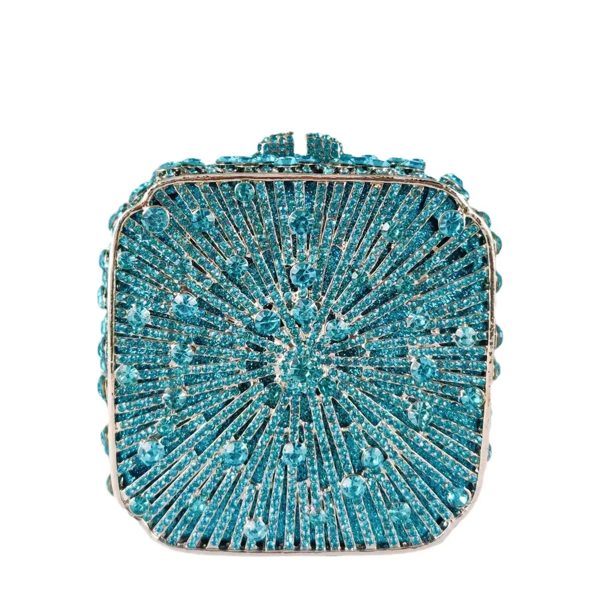 Crystal Women’s Evening Clutch | Wedding Bridal Rhinestone Minaudiere Box | Luxury Hollow-Out Diamond Party Handbag | Elegant Petite Gala Dinner & Banquet Purse Luxegan