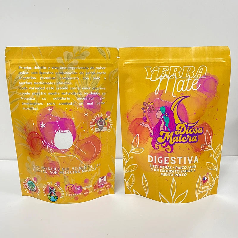 Premium Kraft Paper Self-Sealing Coffee Bags | Eco-Friendly Stand-Up Food Pouches for Candies & Tea | High-Quality Customized Packaging with Resealable Zipper Luxegan