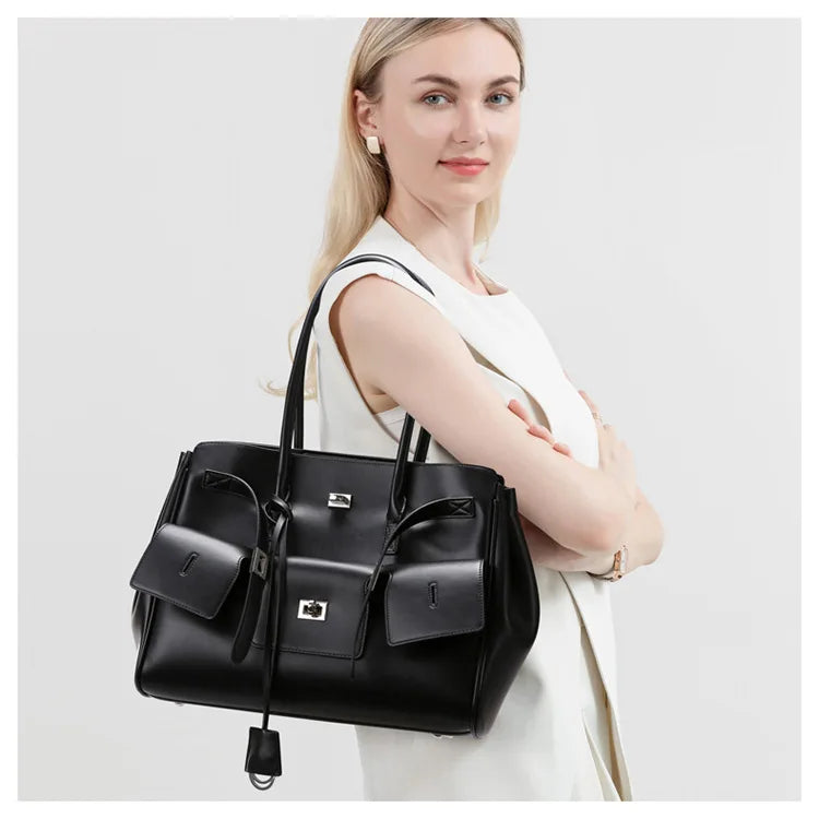 Bolso tote para mujer, moderno y sencillo, bandolera de alta gama, bolso de viaje de gran capacidad, bolso de moda, bolso de compras repelente al agua
