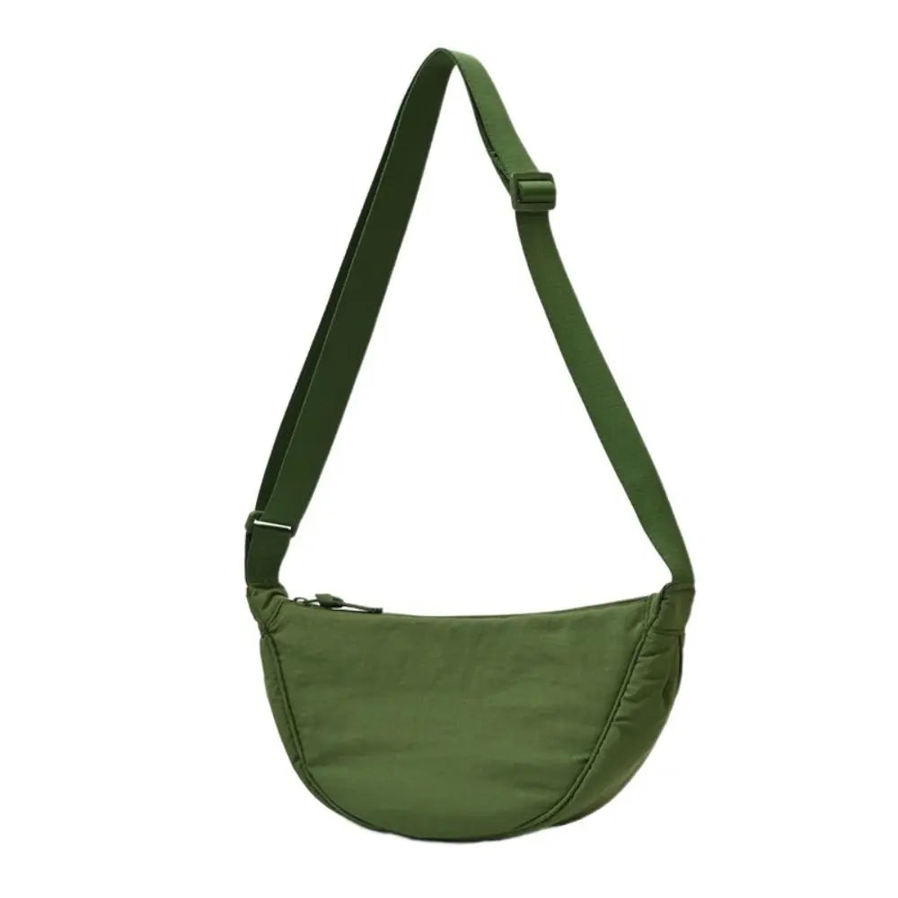 Korean Canvas Dumpling Bag | Soft Large Capacity Crossbody Hobo Luxegan