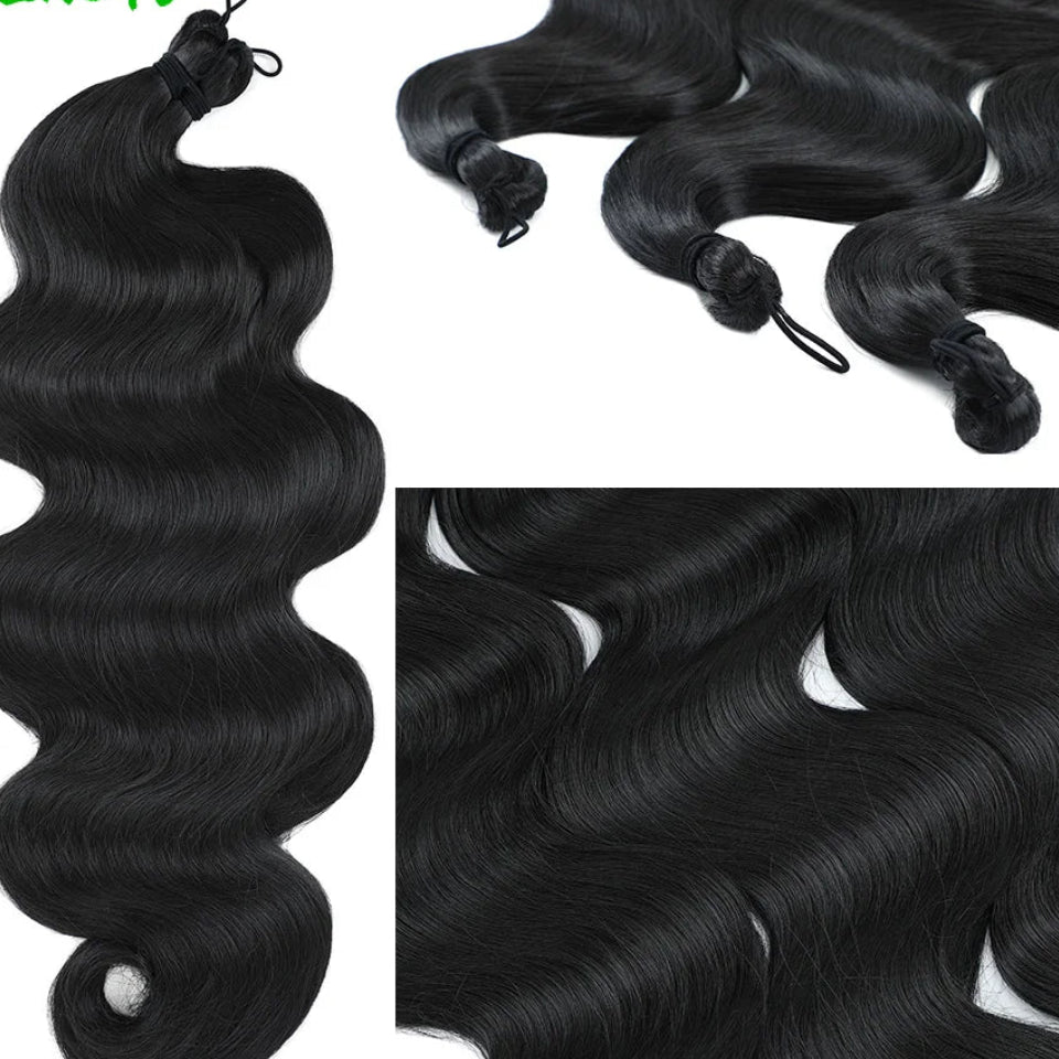 26 Inch Synthetic Loose Deep Wave Crochet Hair | 300g 3-Piece Braiding Extensions Luxegan