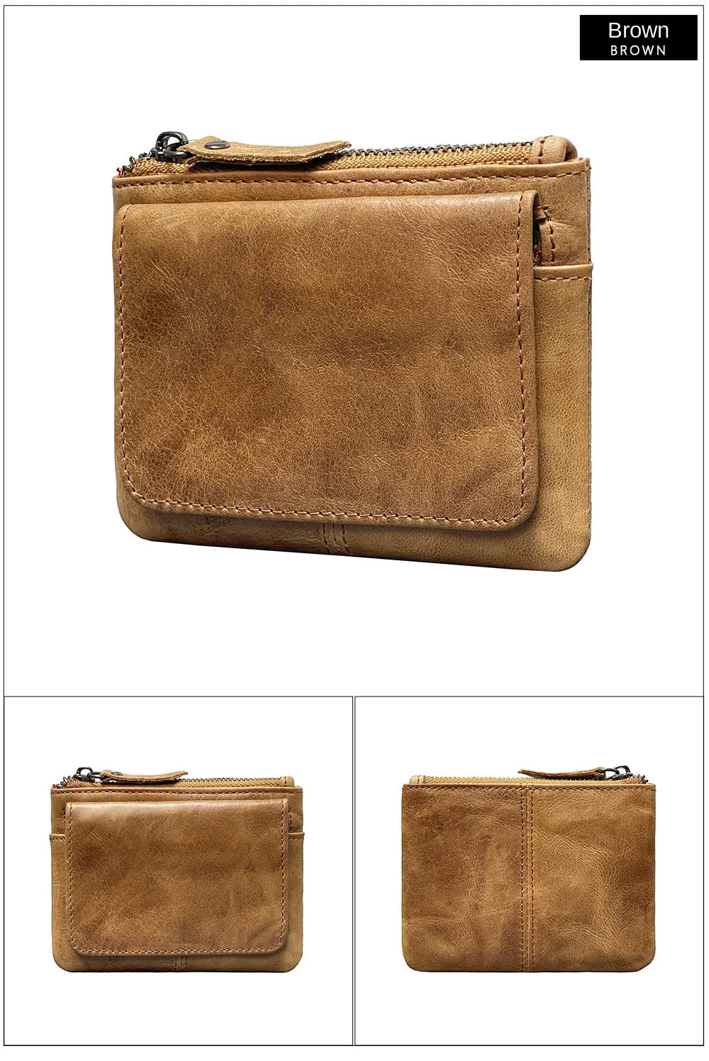 New Cow Leather Card Bag | Slim Credit Card Holder & Coin Purse Luxegan