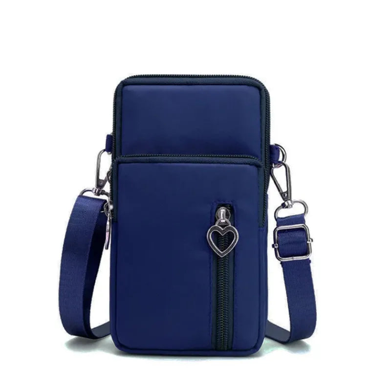 Waterproof Mobile Phone Bag | Sophisticated Mini Oxford Crossbody Purse | Elegant Multi-Layer Zipper Travel Bag | "Dignified" Soft Nylon Bag for Versatile Outdoor Styling Luxegan
