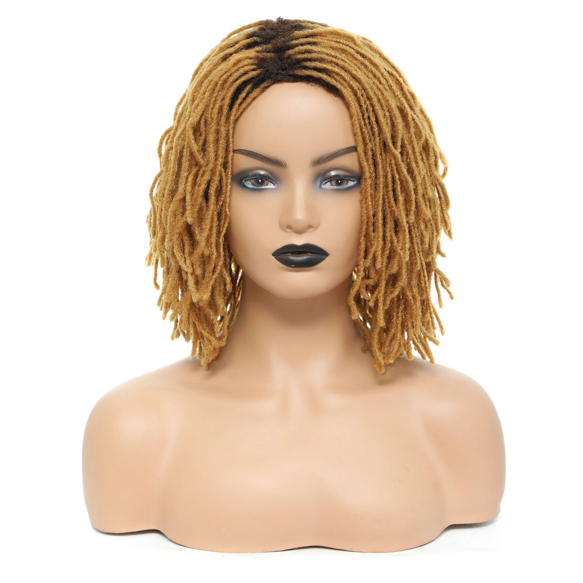 YUNRONG Dreadlock Wig For Black Women 16 inch High Temperature Fiber Dreadlock Ombre Burg Crochet Twist Hair Luxegan