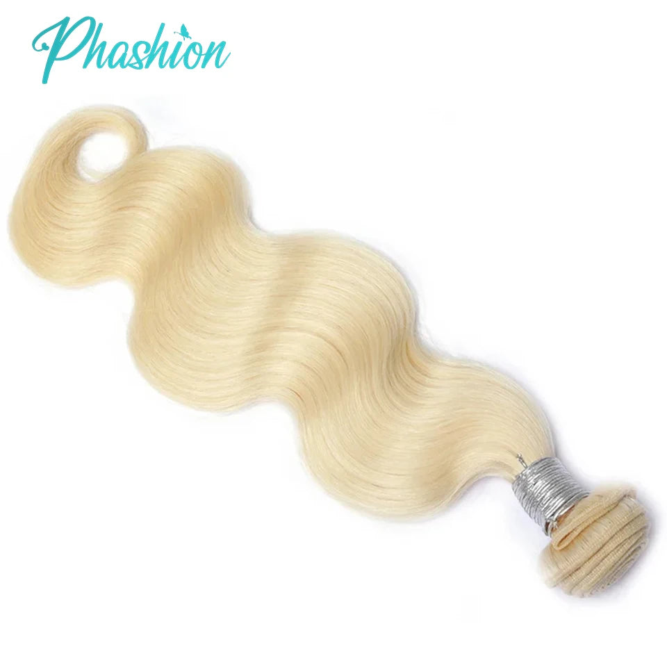 Phashion 36 38 40 Inch 1/3/4 613 Blonde Body Wave Human Hair Bundles 100% Brazilian Remy Weave Extensions For Women Can Be Dyed