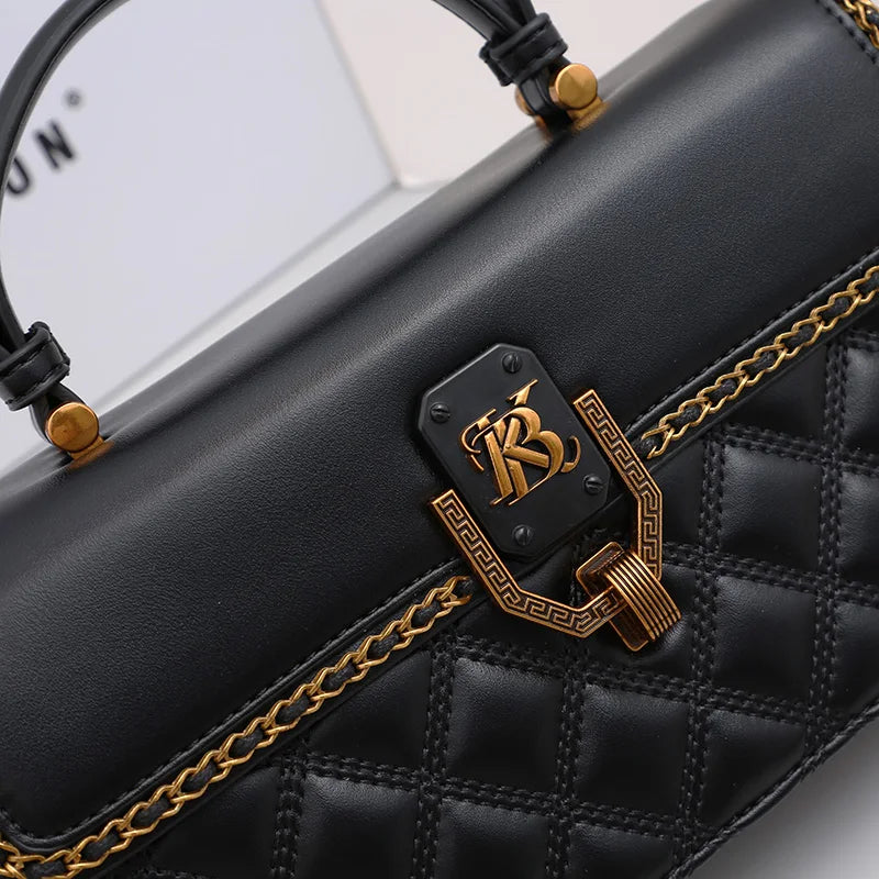 Ladies' Diamond Grid Handbag | New Autumn & Winter High-End Small Square Bag & Designer Crossbody Shoulder Bag Luxegan
