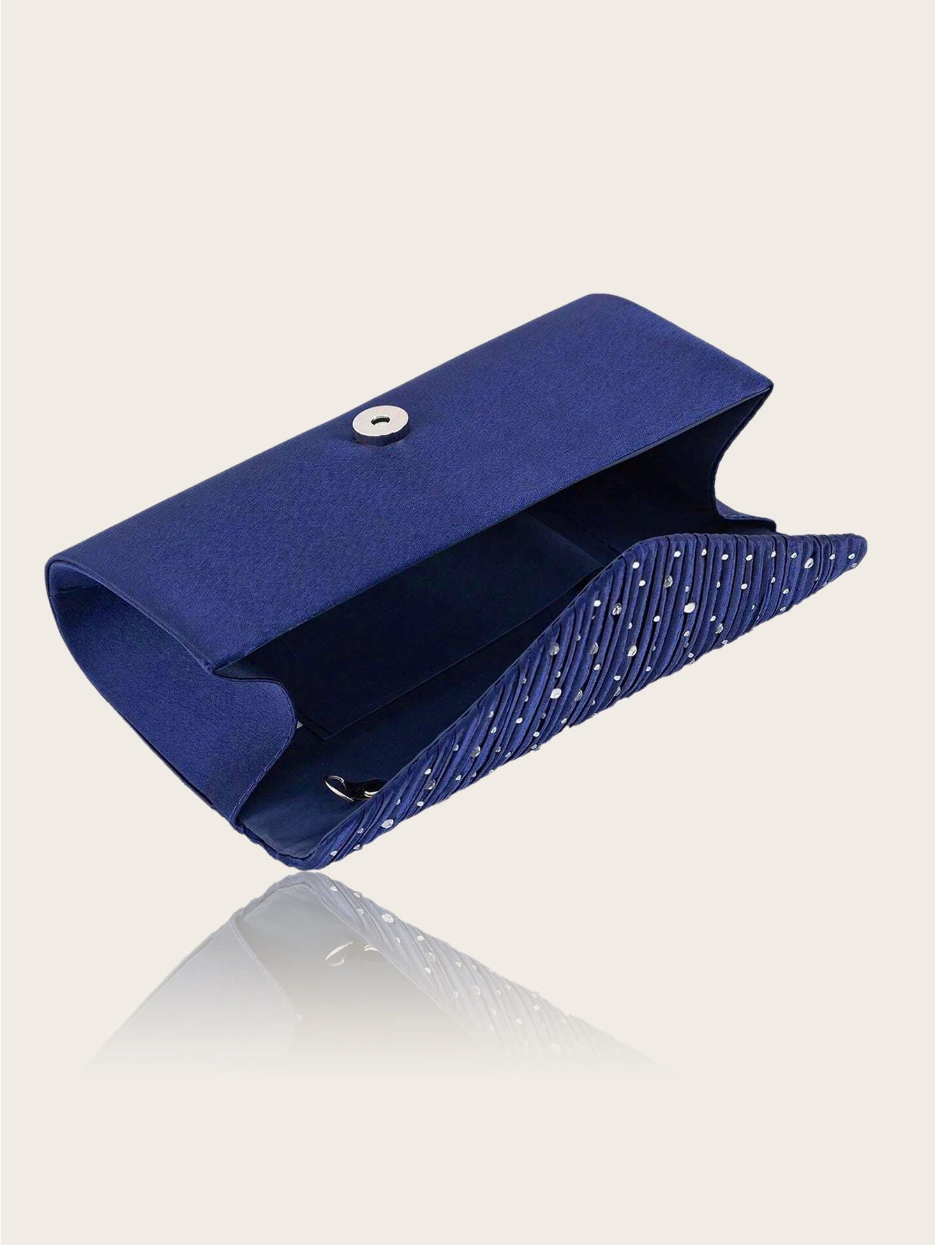 Sparkling and Luxurious Rhinestone Party Women's Clutch Bag | Gorgeous Rhinestone Pendant Necklace, Earrings, & Bracelet Set Luxegan
