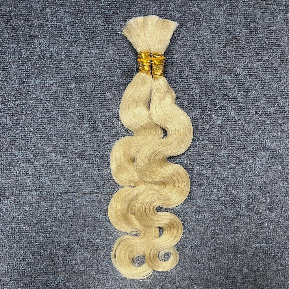 Body Wave Human Hair Bundles for Braiding | No-Weft Boho Extensions | 14–30 Inches Luxegan
