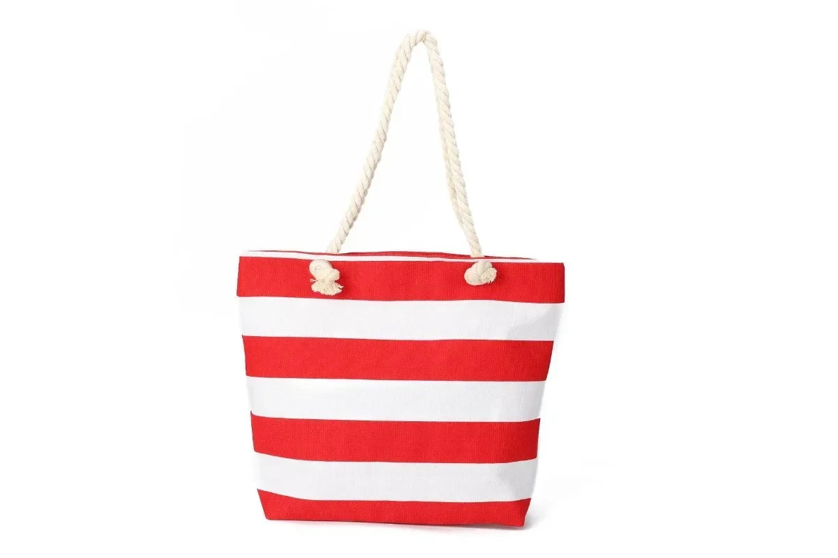 Large Waterproof Beach Tote Bag | Zipper Shoulder & Pool Bag Luxegan