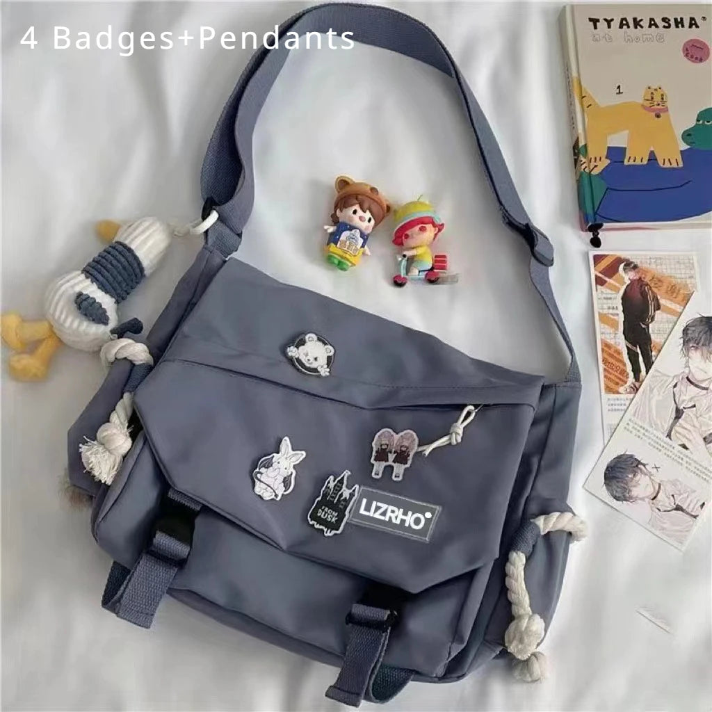 Retro Nylon Postman Bag | Unisex Large Capacity Work & Travel Crossbody Luxegan