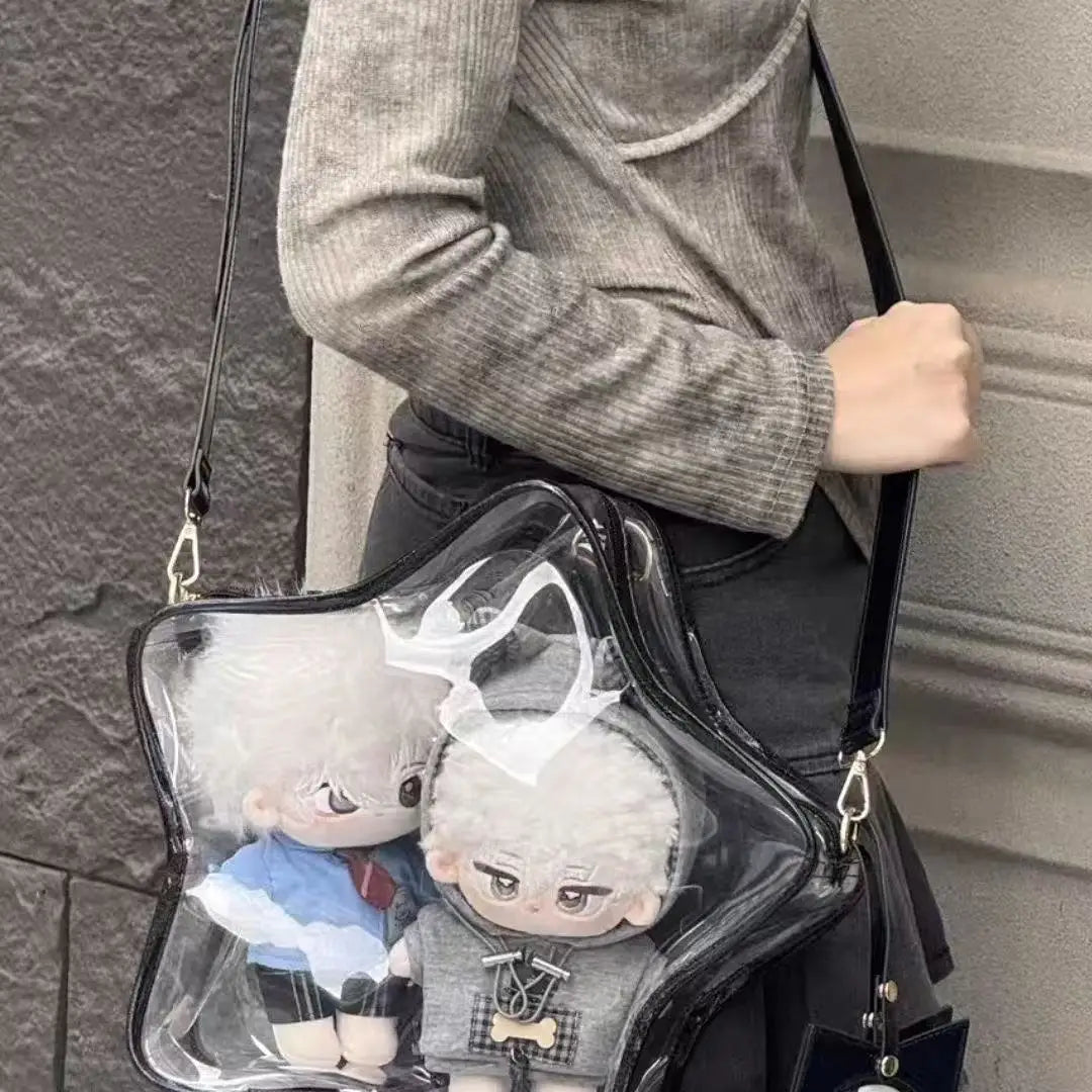 Star Red Crossbody Bags Ita Bag | Women Japanese Transparent Mini Backpacks | Ladies Sweet Cute Mochila Aesthetic Luxegan