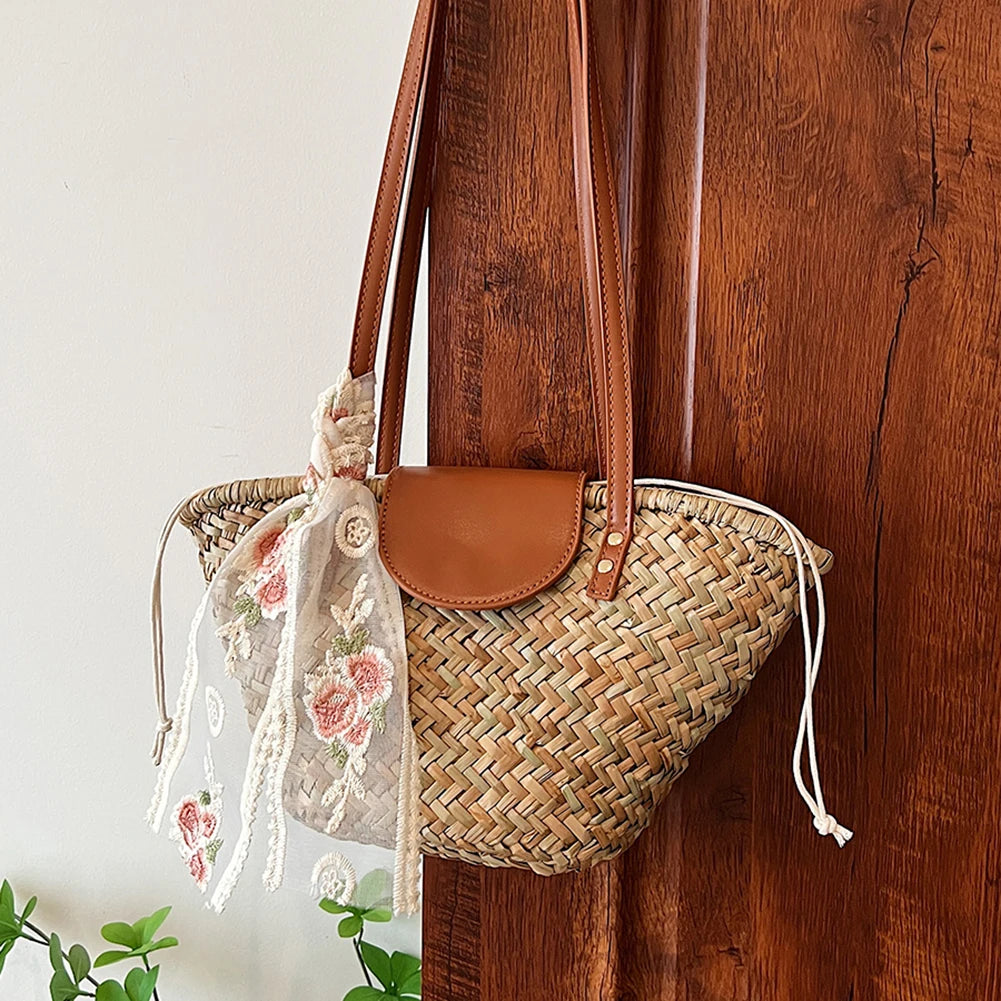 Women's Straw Woven Handbag | Summer Beach Casual Tote Bag & Large Capacity Clutch Luxegan