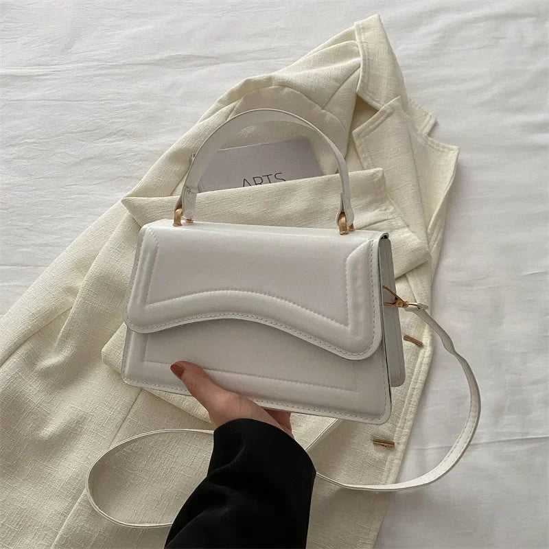 High-Quality PU Leather Handbag Purse | Women's Bag Solid Color Shoulder Crossbody Bags & Lady Messenger Small Tote for Women & Girls Luxegan