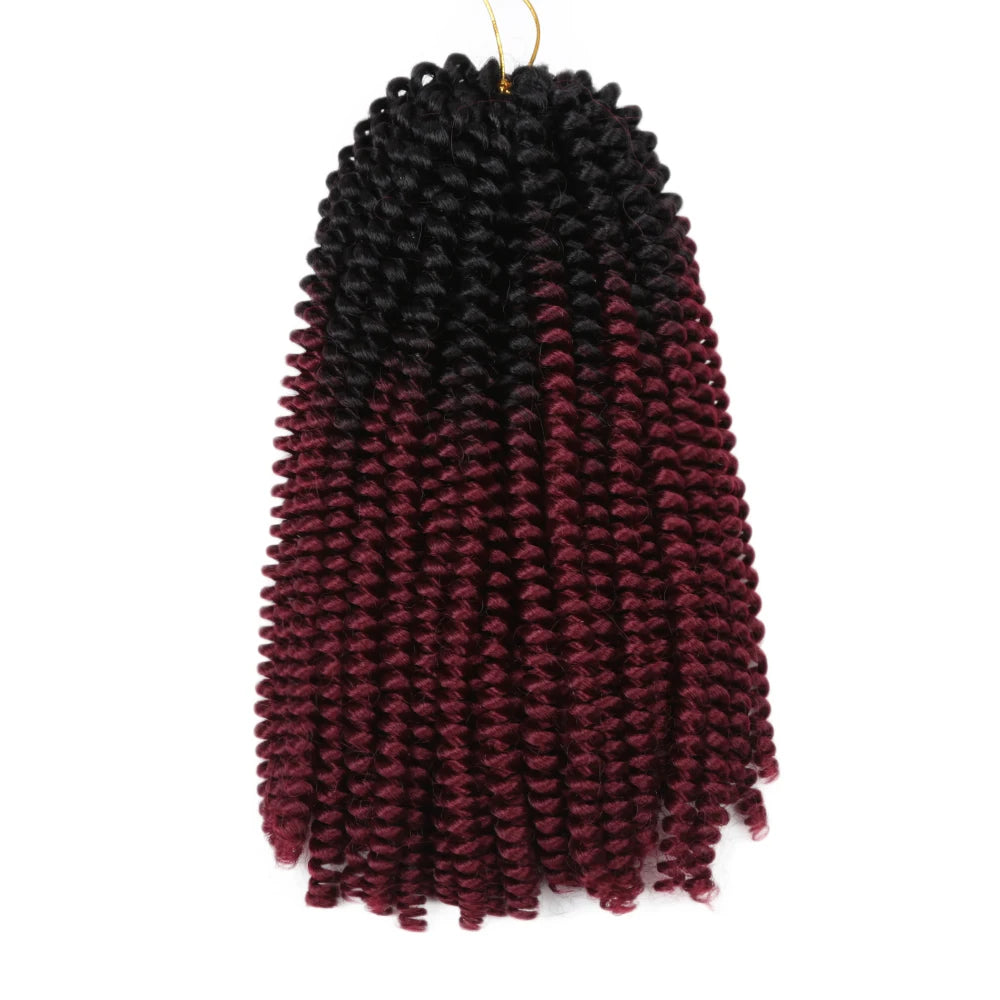 Spring Twist Crochet Hair 12 Inch – Afro Fluffy Synthetic Twist Braids | Ombre & Solid | 25 Colors - view 13