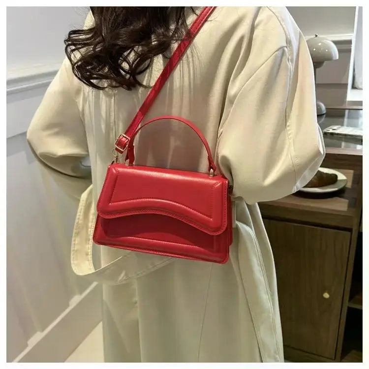 High-Quality PU Leather Handbag Purse | Women's Bag Solid Color Shoulder Crossbody Bags & Lady Messenger Small Tote for Women & Girls Luxegan