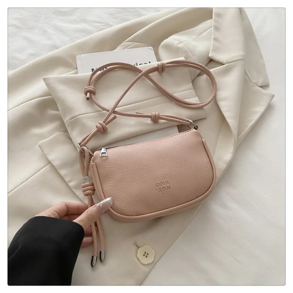 PU Leather Solid Casual Tote | Soft Exquisite Mini Commuting Crossbody Bag Luxegan