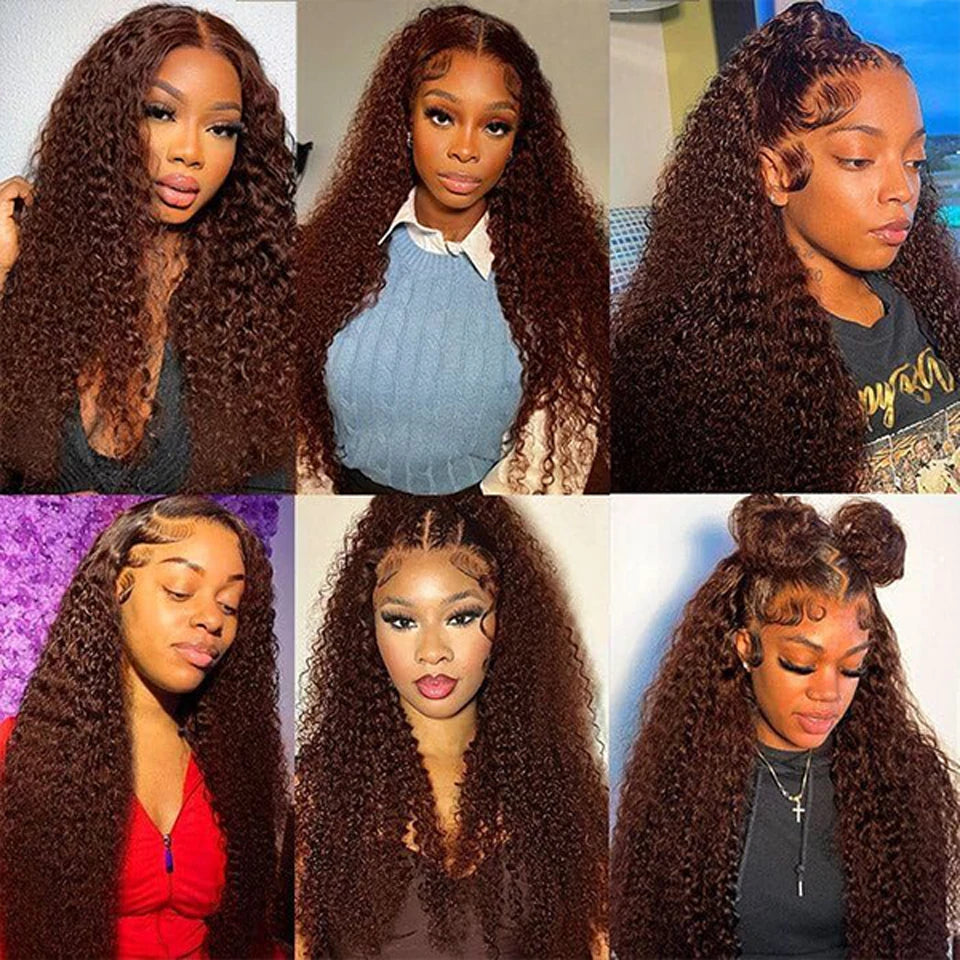 12A Grade Brown Burmese Pixie Curly Human Hair Bundles | 100% Brazilian Remy Human Hair Weaving | Machine Double Weft Pixie Curls Extensions for Full Head Luxegan