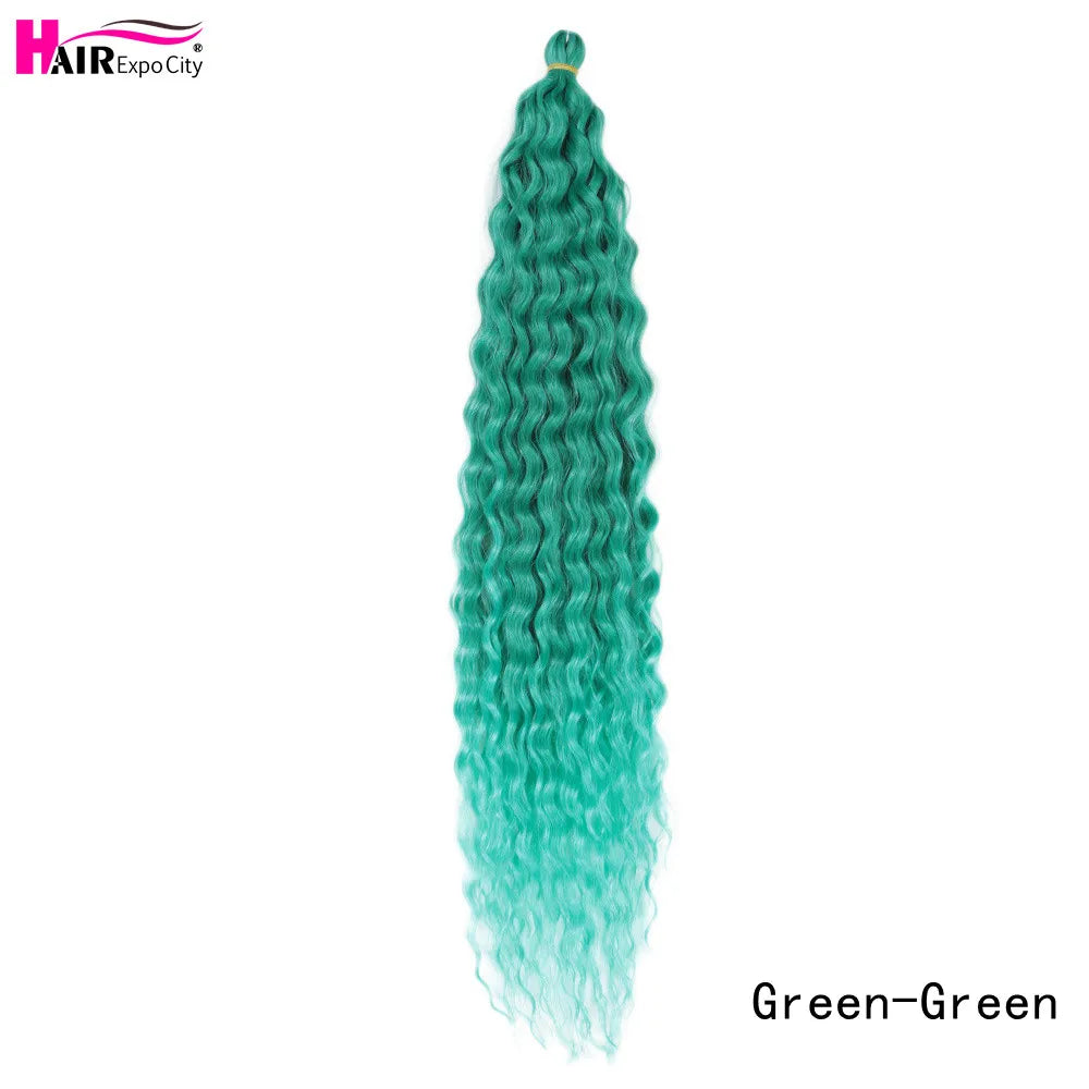 22 Inch Water Wave Twist Crochet Hair | Braiding Extensions