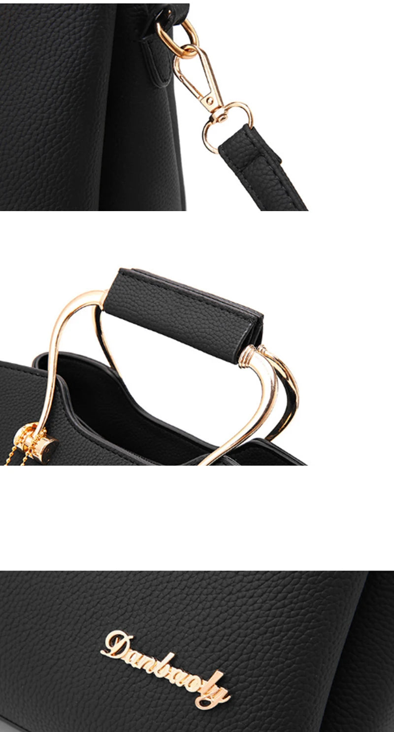 Luxury Handle Bags for Women | PU Leather Pendant Crossbody Bag & Large Capacity Messenger Handbag (Middle-Aged Mommy Bags Tote Purse) Luxegan