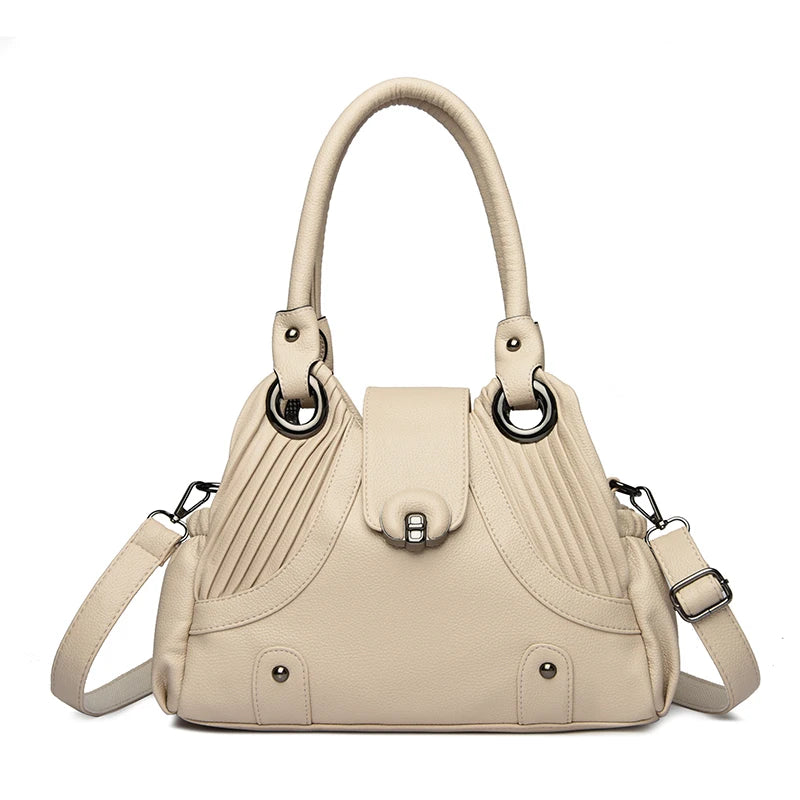 Fashion Women Luxury Handbags | Ladies Designer Large Capacity Tote | Soft Leather Crossbody Messenger Bag Luxegan