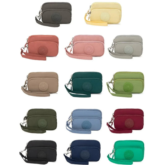 New Waterproof Coin Purse with Key Ring | Solid Color Card Holder & Large Capacity Wear-Resistant Handbag (Unisex Storage Bag) Luxegan