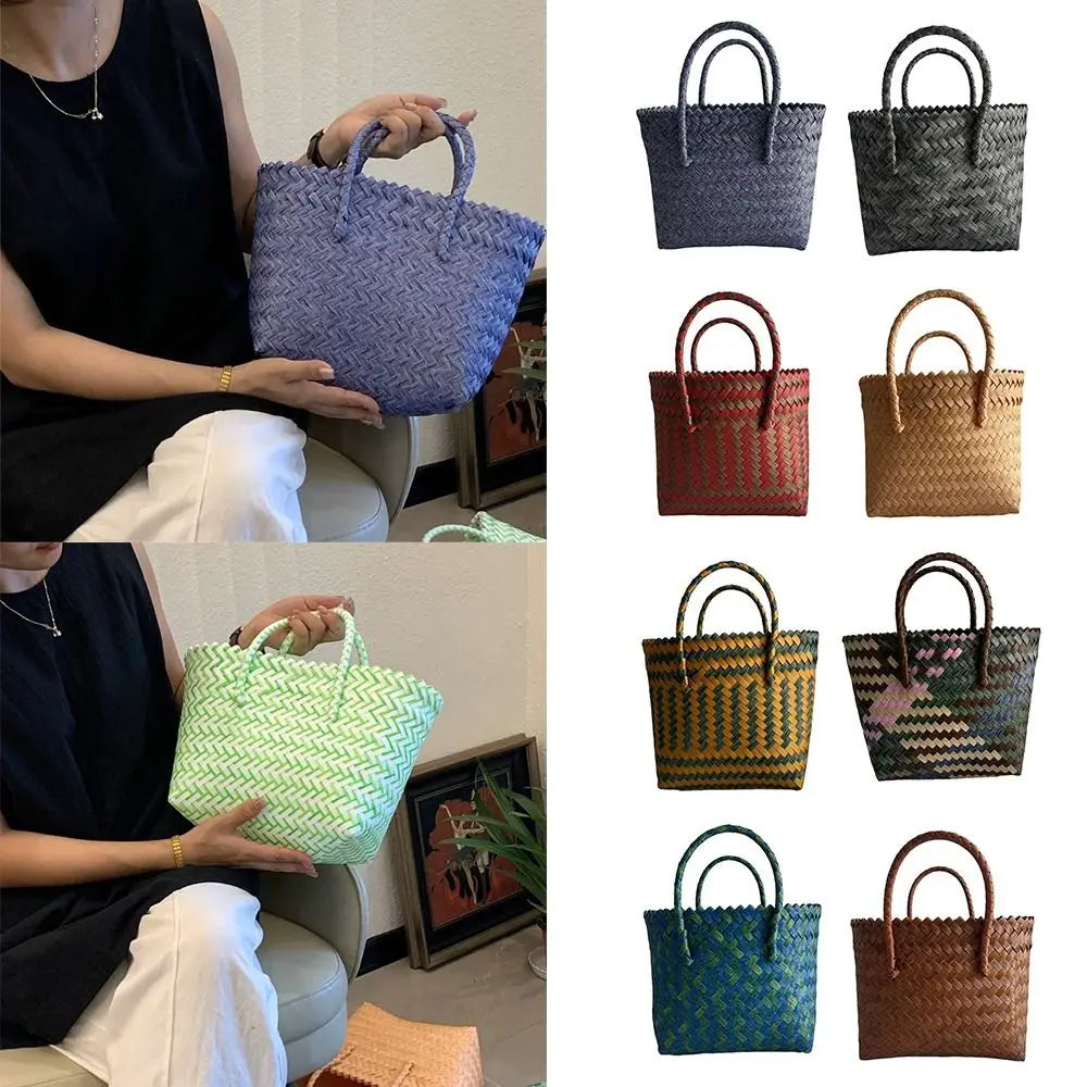 Handmade Woven Beach Basket | Large Capacity Shoulder Bag Luxegan