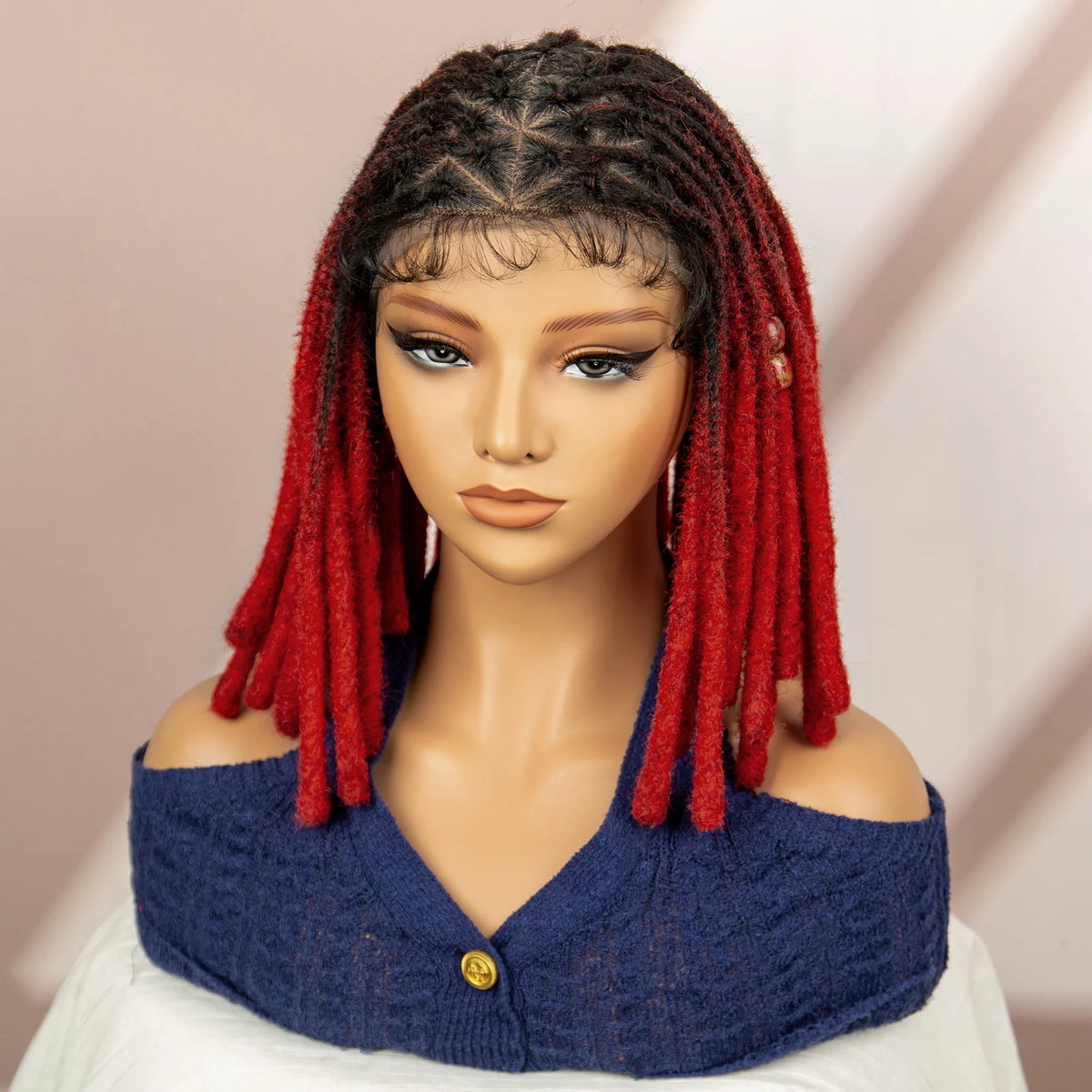14 Inch Twisted Dreadlock Box Braided Wig | Full Lace | Baby Hair