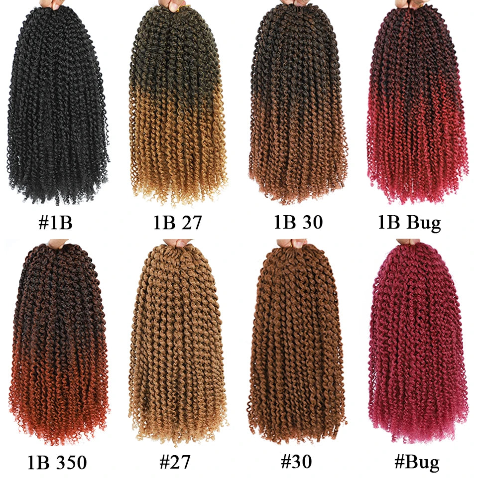 Marlybob Jerry Curl Crochet Hair | 8–12 Inch Curly Braids