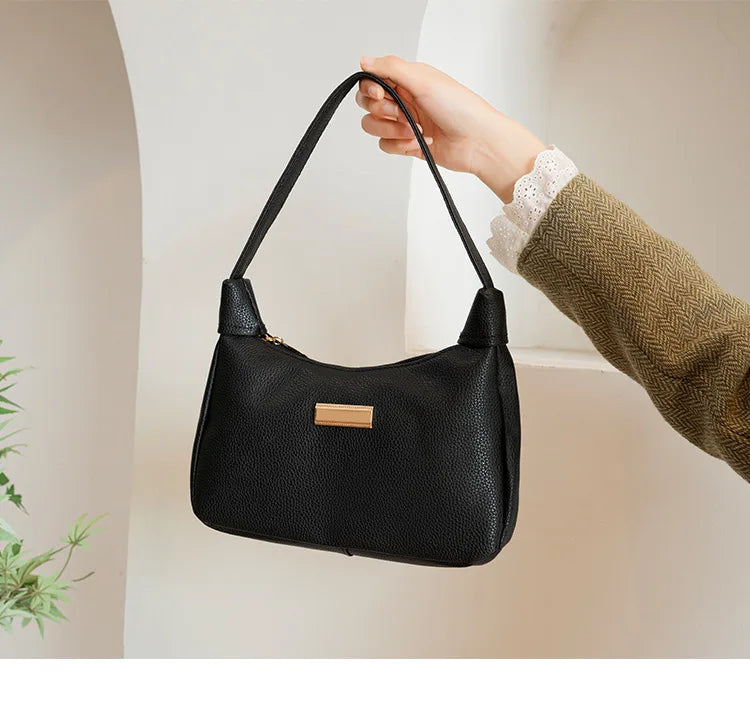 Luxury Lightweight PU Leather Crossbody | Small Solid Color Flap Bag Luxegan