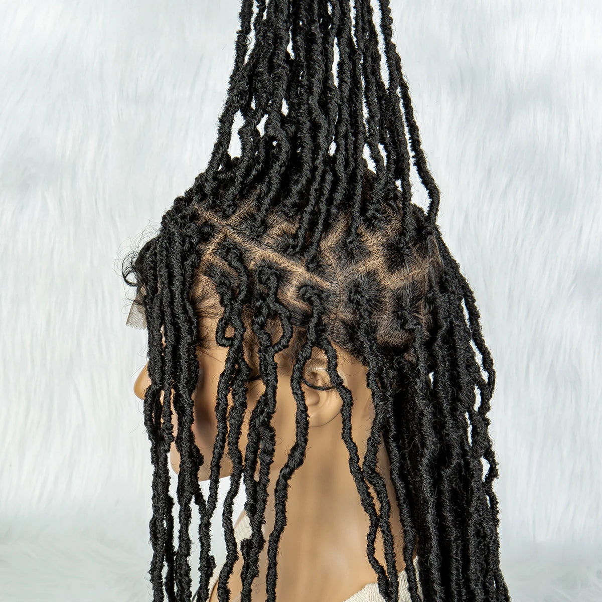 Pink & Blue Braided Wig | Full Lace Butterfly Locs & Dreadlocks