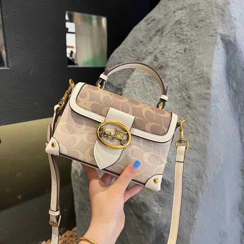 Brand Premium Graffiti Box Small Square Bag | Designer Autumn & Winter Satchel Handbag | Fashionable PVC Single Shoulder Crossbody Bag | Trendy Women’s Streetwear Purse (Model 8099) Luxegan