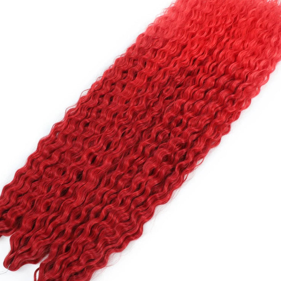 Ariel Curl Water Wave Twist Crochet Hair Extensions | Synthetic Ombre Braiding Hair 22-30 Inch - view 27