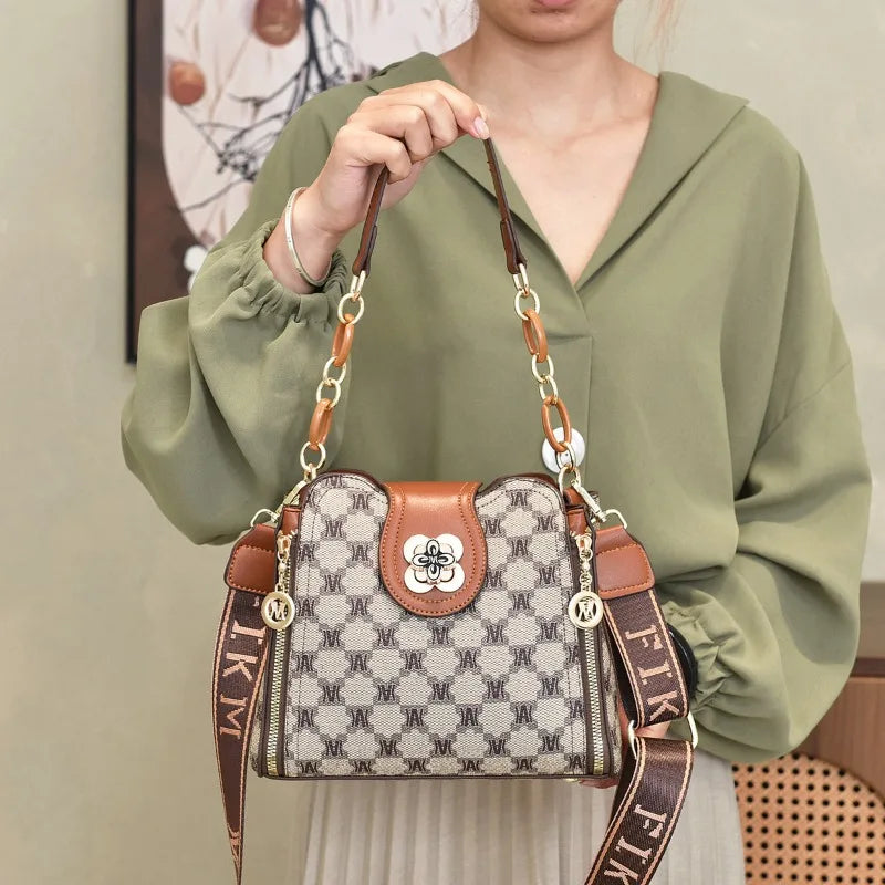 Luxury Flap Small Square Crossbody | Soft PU Leather Phone Bag Luxegan