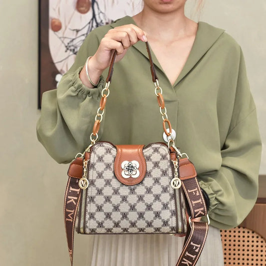 Luxury Flap Small Square Crossbody | Soft PU Leather Phone Bag Luxegan