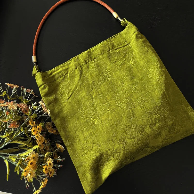 Vintage Jacquard Women’s Shoulder Bag | Luxury Designer Underarm Bag | Large Capacity Crossbody - view 2