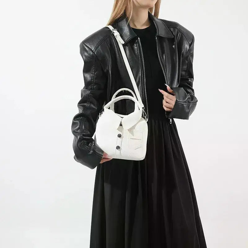 Designer Style PU Square Compact Shoulder Bag | High-Quality Unique Zipper Handbag for Women | Sophisticated Solid Color Lady Messenger | Fashion-Forward Soft Leather Bolso with Versatile Crossbody Strap Luxegan