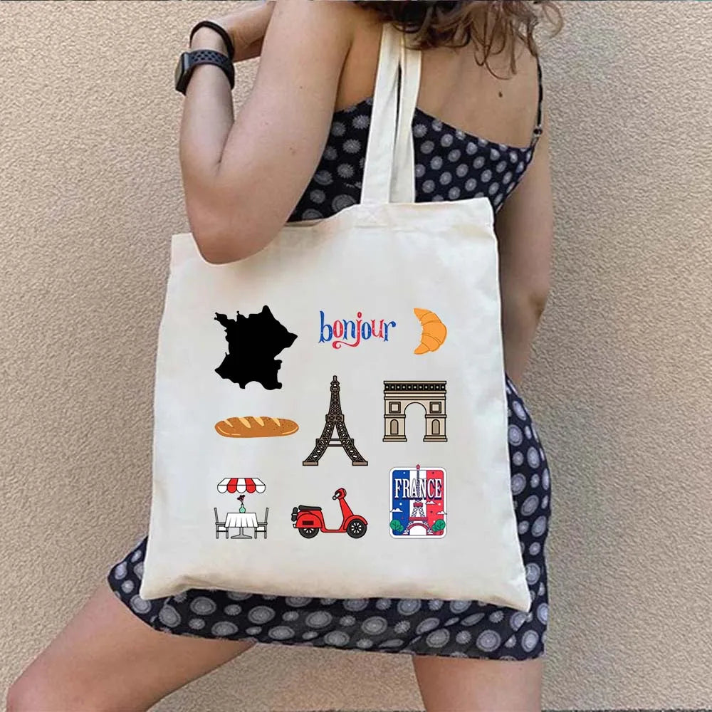 Woman's Large Capacity Canvas Tote Bag | Stylish Travel & Shopping Shoulder Handbag (Work, Gym, Grocery, Eco-Friendly) Luxegan