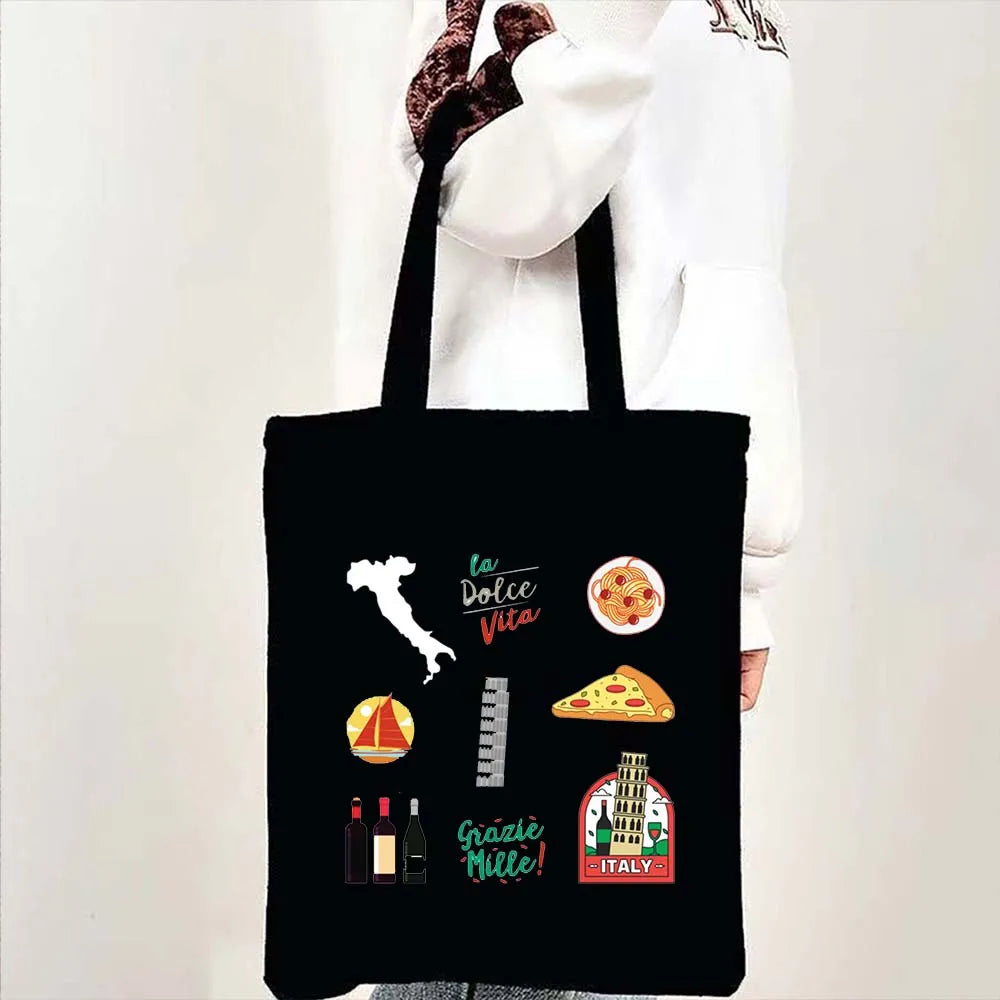 Woman's Large Capacity Canvas Tote Bag | Stylish Travel & Shopping Shoulder Handbag (Work, Gym, Grocery, Eco-Friendly) Luxegan