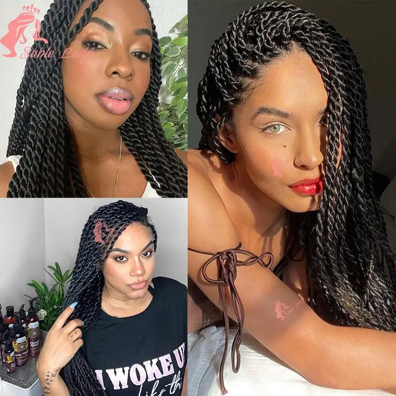 26-40 Inch Goddess Senegalese Twist Knotless Wig | Full Lace