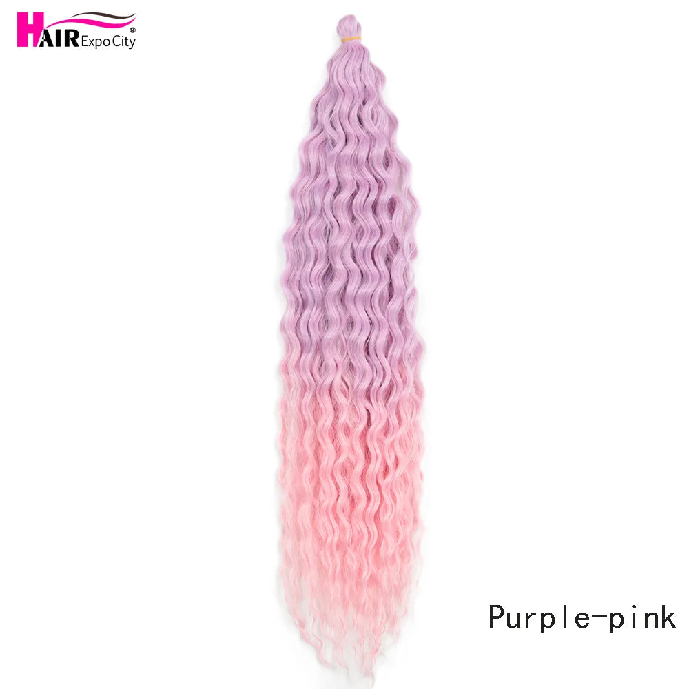 22 Inch Water Wave Twist Crochet Hair | Braiding Extensions