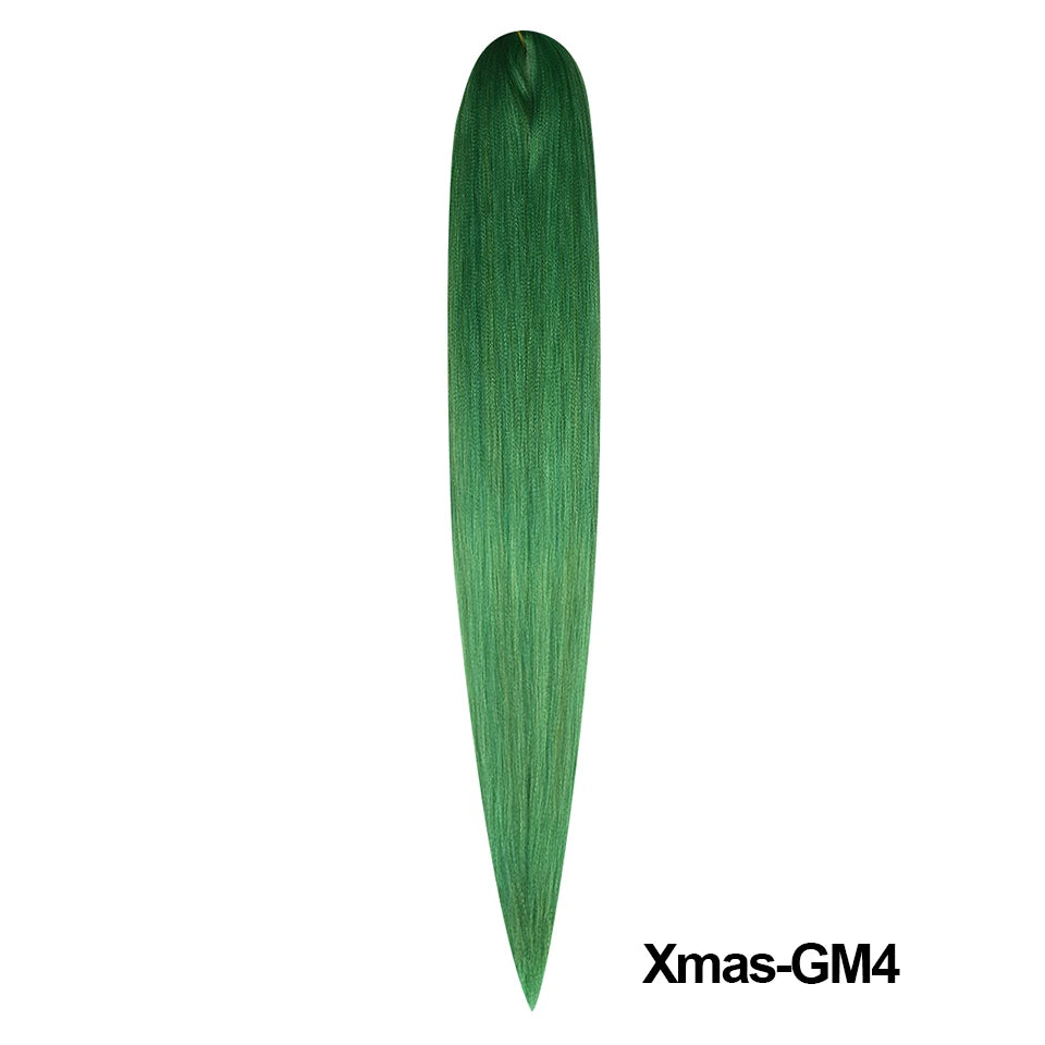 Christmas Kanekalon Jumbo Braid Hair Extensions | Yaki Straight | 1 Strand