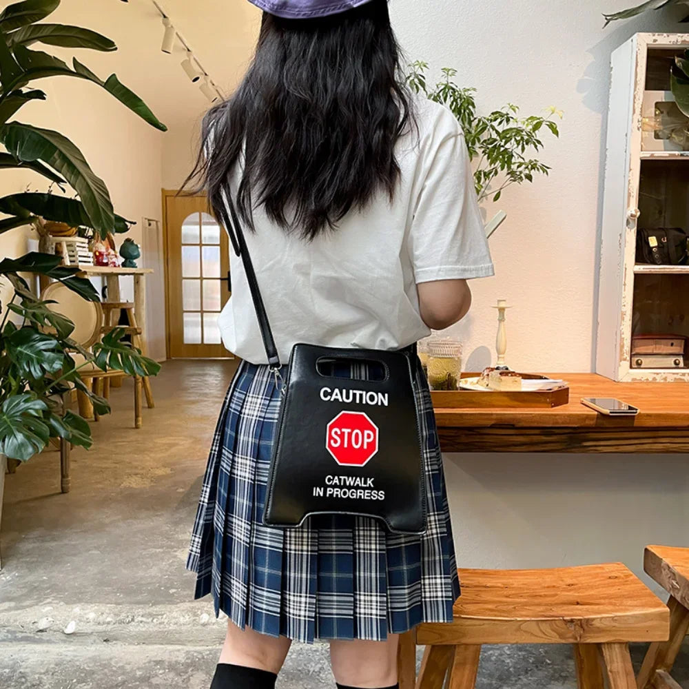 Novelty Stop Sign Purse | PU Leather Handbags & Fashion Crossbody Bag Luxegan
