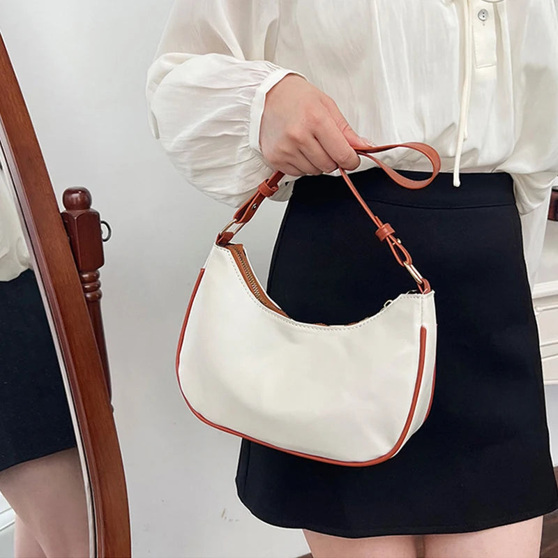 Luxury Designer PU Leather Underarm Bag | Fashion Women's Solid Color Pleated Clutch & Shoulder Hobo Tote Bag Luxegan