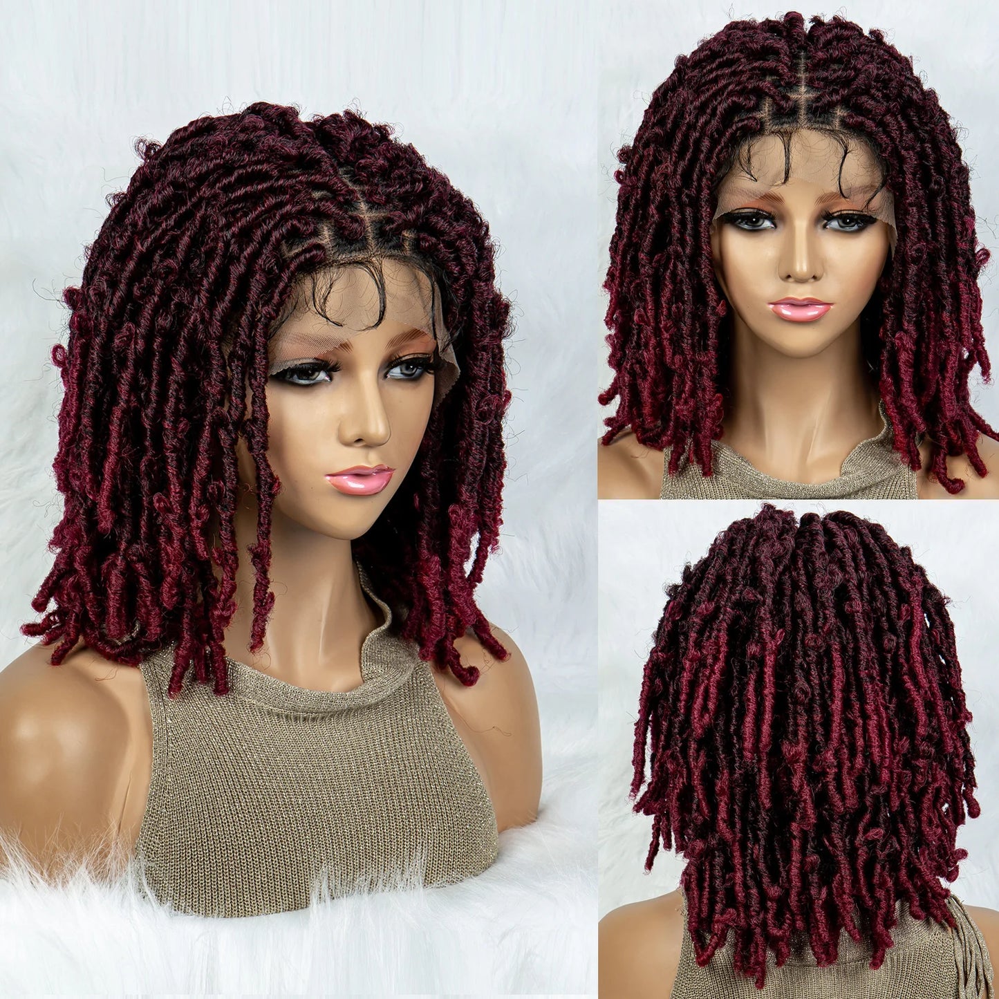 Lightweight Curly End Box Braids Wig | Lace Front Luxegan