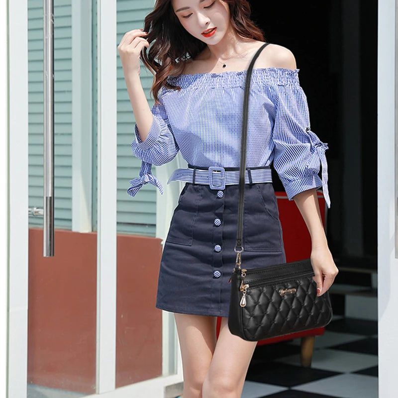 Women’s Embroidered Leather Handbag | Casual Satchel Messenger Bag | Ladies' Large Capacity Shoulder Bag with Decorative Hairball Pendant | Versatile PU Leather Top-Handle Bag Luxegan