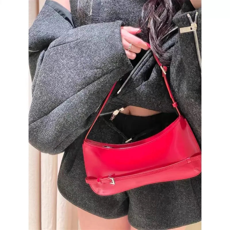 French Niche Design Underarm Bag | Soft Solid Shoulder Handbag Luxegan