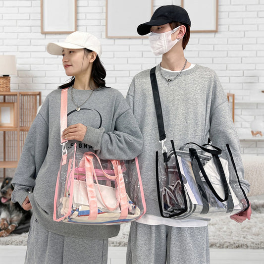 Transparent PVC Large Capacity Tote Bag Luxegan